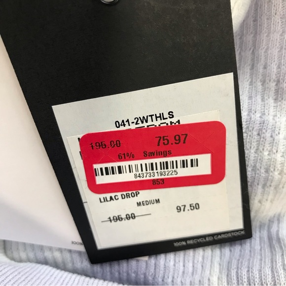 RE/DONE Hanes Lilac Drop Thermal Long Sleeve - Picture 6 of 8